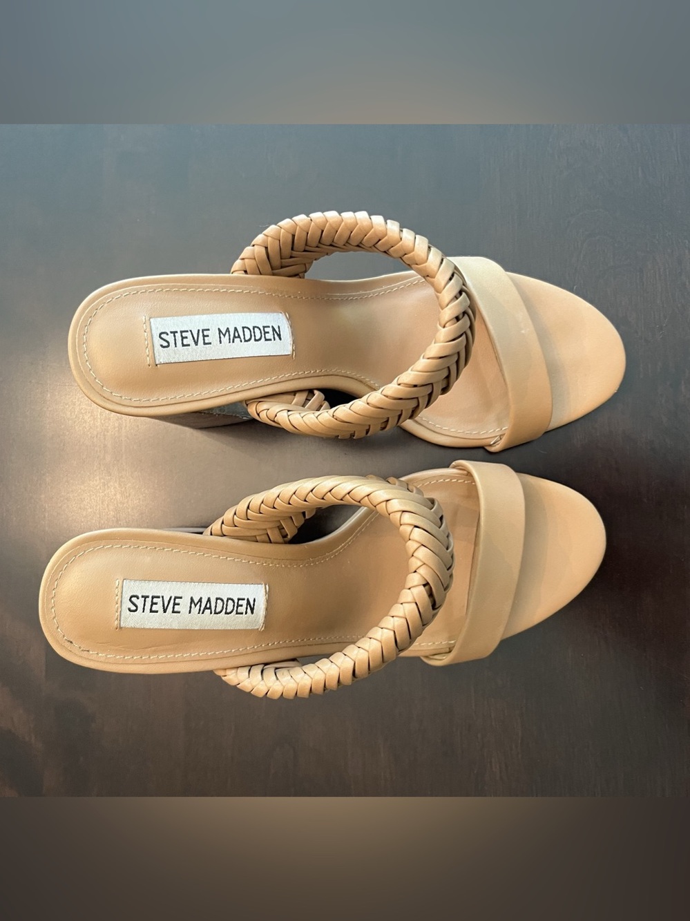 Steve Madden Braided Strap Heeled Sandals in Brown